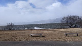 【滋賀県】湖岸緑地・志那1（琵琶湖）／2022年立春・強風ソロ徒歩キャンプ