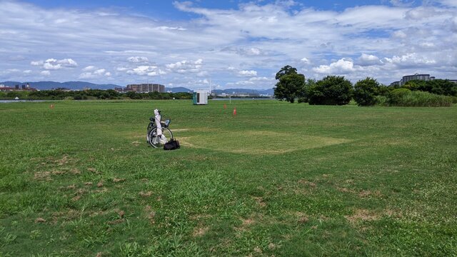 2020年盛夏ソロ初デイキャン＠淀川河川公園・太子橋地区／テント設営