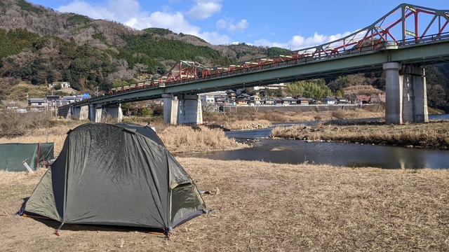 【京都府】笠置キャンプ場/2022年大晦日前日のバックパック徒歩キャンプ〜マイナス2度の闘い〜/ソロドーム1