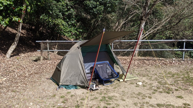 【京都府】末山・くつわ池自然公園キャンプ場／2023年早春の河津桜バックパックキャンプ