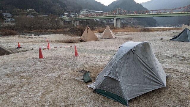 【京都府】笠置キャンプ場/2023年冬のバックパック徒歩キャンプ納め