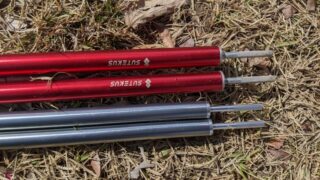 Sutekus アジャスタブルポールを FIELDOOR アルミテントポール 150 にして軽量化