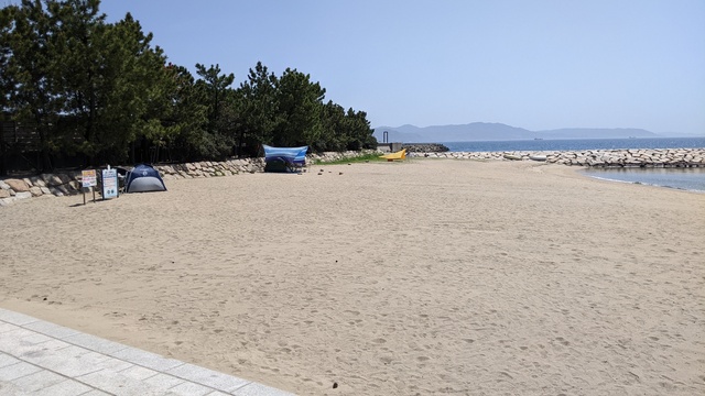 【兵庫県】林崎・松江海岸@明石市/2024年春の海バックパック徒歩キャンプ