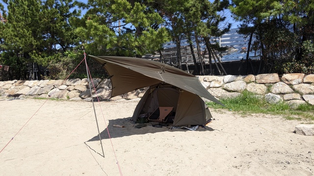 【兵庫県】林崎・松江海岸@明石市/2024年春の海バックパック徒歩キャンプ