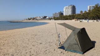【兵庫県】林崎・松江海岸@明石市/2025年 冬の海辺 バックパック徒歩キャンプ