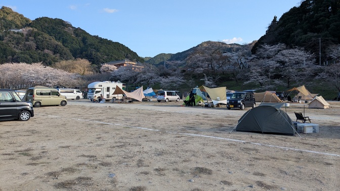 【京都府】笠置キャンプ場/2025年春バックパック桜キャンプ