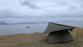 【滋賀県】六ツ矢崎浜オートキャンプ場@琵琶湖/2025年秋雨バックパック自転車キャンプ