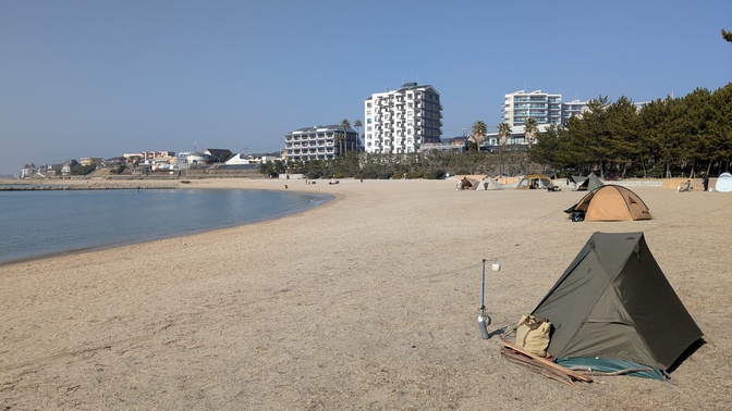 【兵庫県】林崎・松江海岸＠明石市／2026年冬 煮込みおでん バックパック徒歩キャンプ