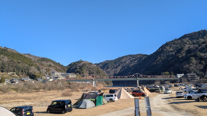 【京都府】笠置キャンプ場／2026年新春 芋煮会 バックパック徒歩キャンプ初め